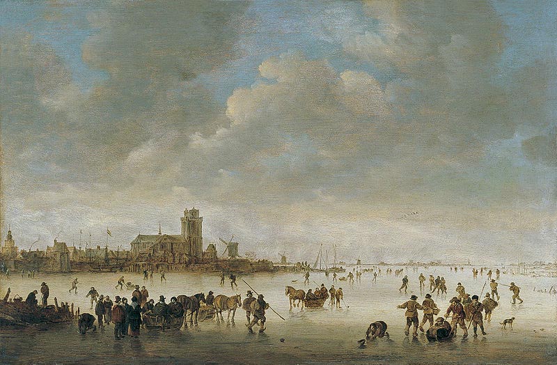 Winter Landscape With Figures On Ice